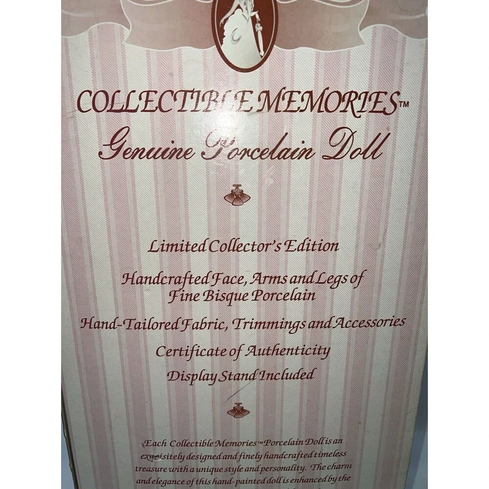 VTG Limited Edition Collectible Memories Porcelain Doll 